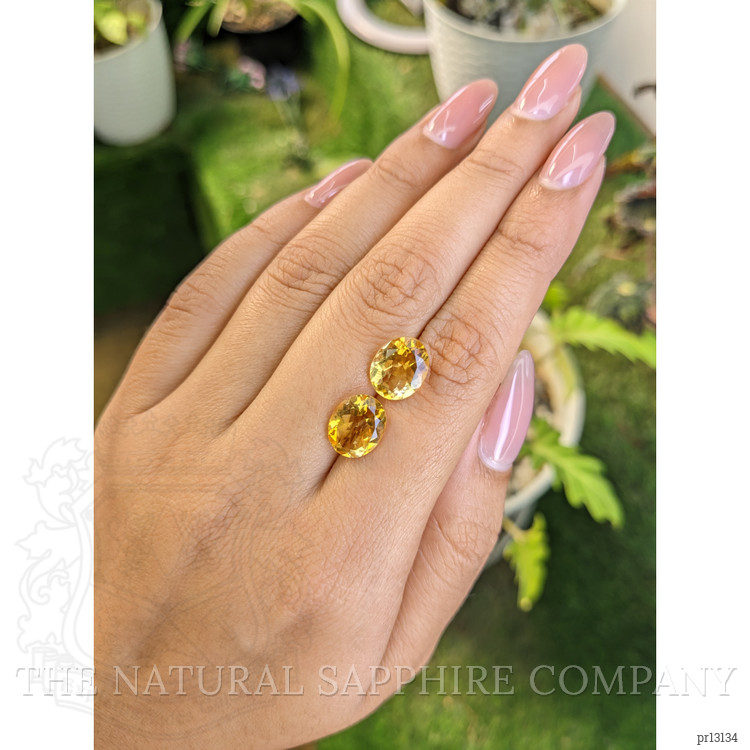 5.68 Ct.Tw. Yellow Citrine Pair from Brazil