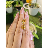 5.68 Ct.Tw.Total Carat Weight Yellow Citrine Pair from Brazil Life Style