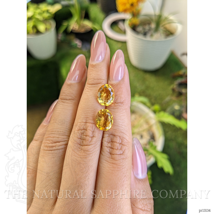 5.68 Ct.Tw. Yellow Citrine Pair from Brazil