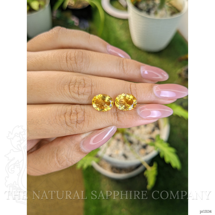5.68 Ct.Tw. Yellow Citrine Pair from Brazil