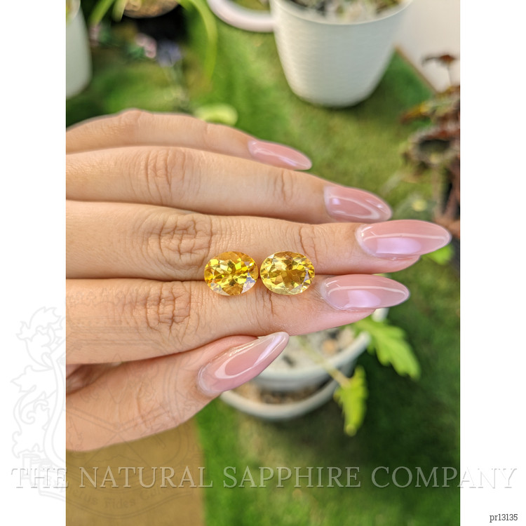 6.89 Ct.Tw. Yellow Citrine Pair from Brazil