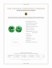 1.69 Ct.Tw.Total Carat Weight Tsavorite Garnet Pair from Kenya Scan Report