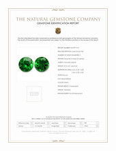 1.17&nbsp;Ct.Tw.Total Carat Weight Tsavorite Garnet Pair from Tanzania Scan Report