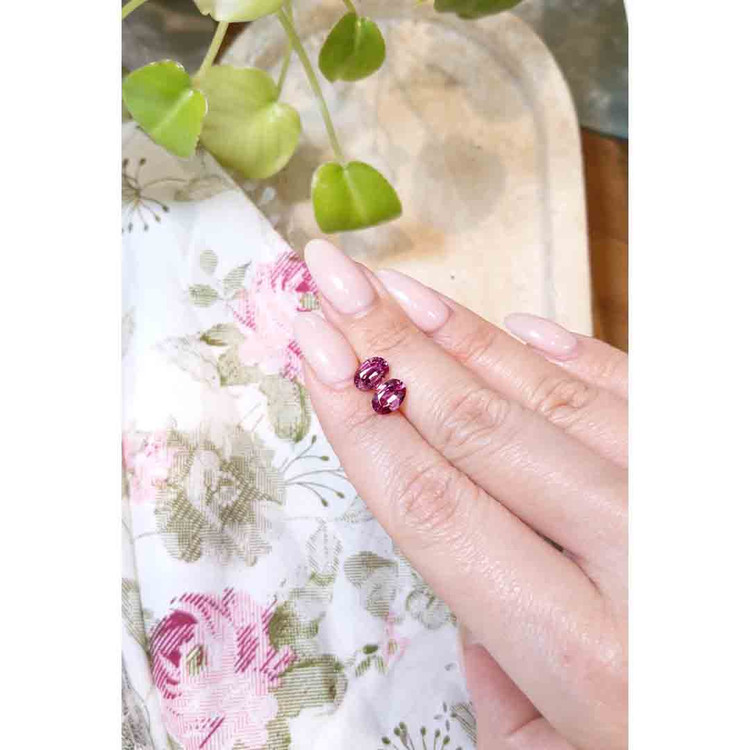 2.69 Ct.Tw. Rhodolite Garnet Pair from Tanzania