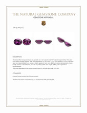 3.02 Ct.Tw.Total Carat Weight Purple Garnet Pair from Mozambique Appraisal