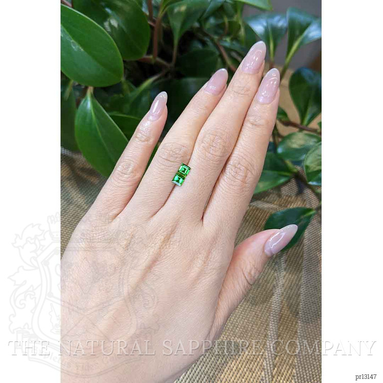 0.98 Ct.Tw. Tsavorite Garnet Pair from Tanzania