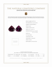 2.91 Ct.Tw.Total Carat Weight Pinkish Purple Rhodolite Garnet Pair from Tanzania Scan Report