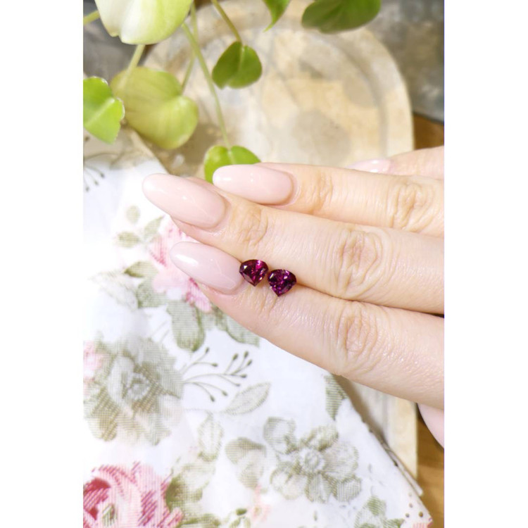 2.91 Ct.Tw. Rhodolite Garnet Pair from Tanzania