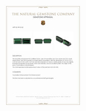 7.12 Ct.Tw.Total Carat Weight Green Tourmaline Pair from Mozambique Appraisal