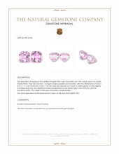 8.01 Ct.Tw.Total Carat Weight Kunzite Pair from Afghanistan Appraisal