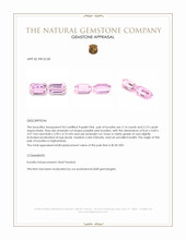 4.33 Ct.Tw.Total Carat Weight Kunzite Pair from Afghanistan Appraisal