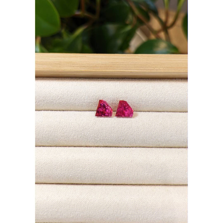 2.92 Ct.Tw. Rubellite Tourmaline Pair from Brazil