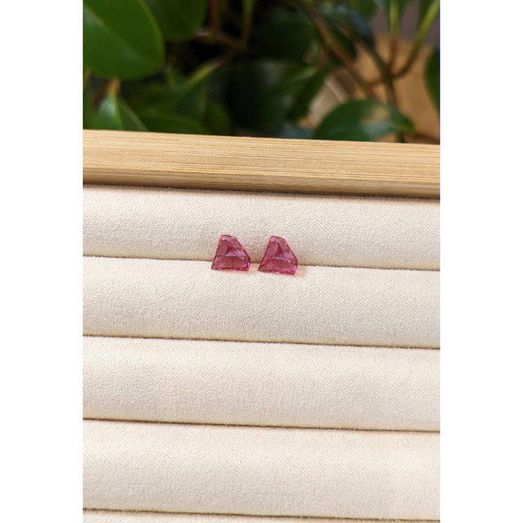 2.92 Ct.Tw. Rubellite Tourmaline Pair from Brazil