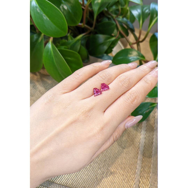 2.92 Ct.Tw. Rubellite Tourmaline Pair from Brazil