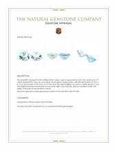 5.35 Ct.Tw.Total Carat Weight Aquamarine Pair from Brazil Appraisal