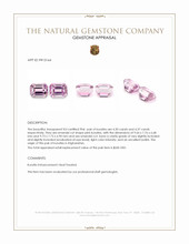 8.67 Ct.Tw.Total Carat Weight Pink Kunzite Pair from Afghanistan Appraisal