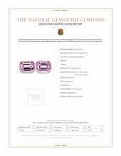 8.67 Ct.Tw.Total Carat Weight Kunzite Pair from Afghanistan Scan Report
