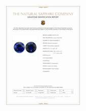 3.10 Ct.Tw.Total Carat Weight Blue Sapphire Pair from Ceylon (Sri Lanka) Scan Report