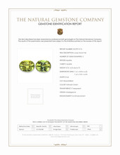 8.93 Ct.Tw.Total Carat Weight Yellowish Green Apatite Pair from Madagascar Scan Report