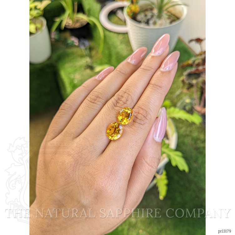 6.66 Ct.Tw. Citrine Pair from Brazil
