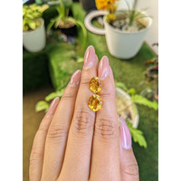 6.66&nbsp;Ct.Tw.Total Carat Weight Citrine Pair from Brazil Life Style
