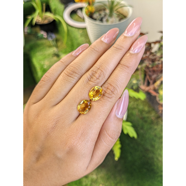 5.38 Ct.Tw. Citrine Pair from Brazil