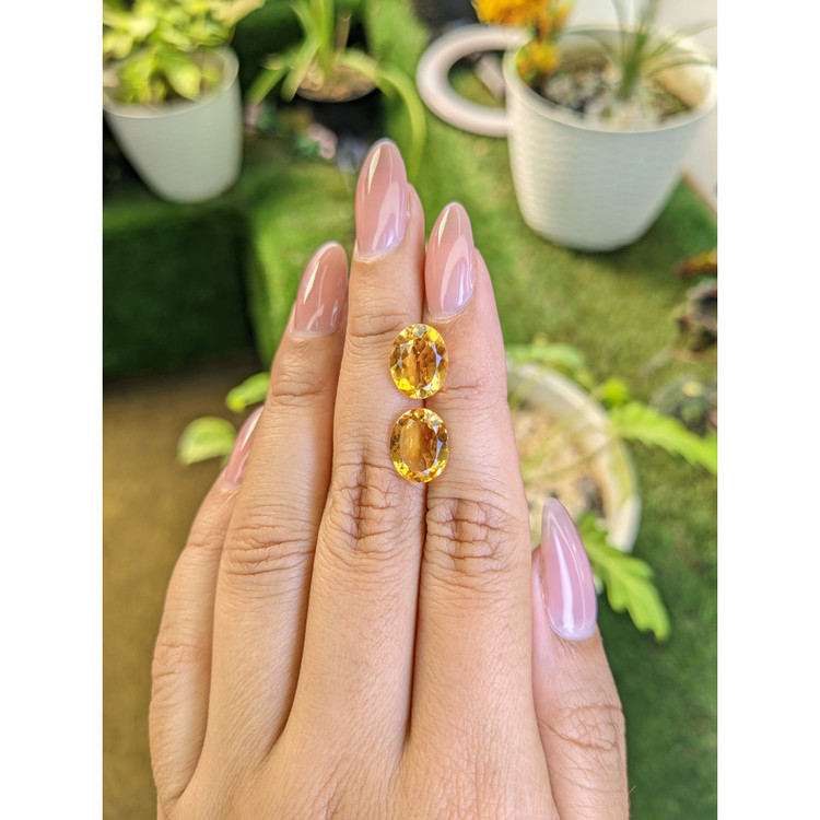 5.38 Ct.Tw. Citrine Pair from Brazil