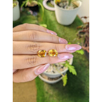 5.38 Ct.Tw.Total Carat Weight Citrine Pair from Brazil Life Style