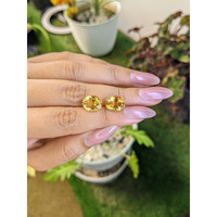 6.37&nbsp;Ct.Tw.Total Carat Weight Citrine Pair from Brazil Life Style