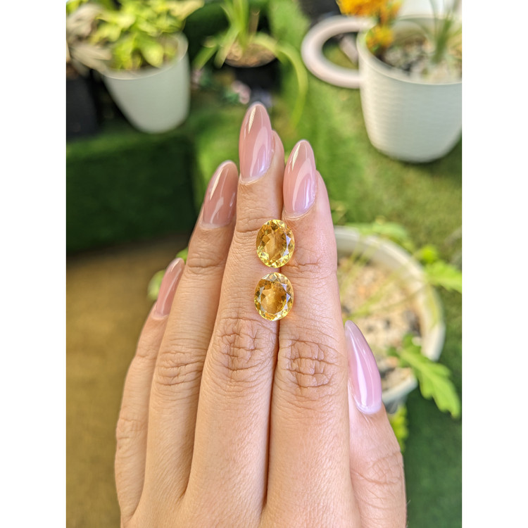 5.49 Ct.Tw. Citrine Pair from Brazil