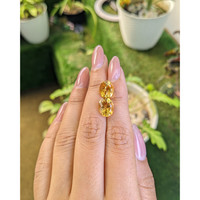 6.27&nbsp;Ct.Tw.Total Carat Weight Citrine Pair from Brazil Life Style