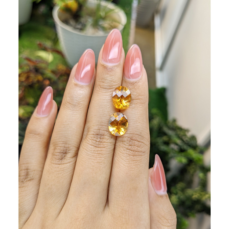 5.80 Ct.Tw. Citrine Pair from Brazil