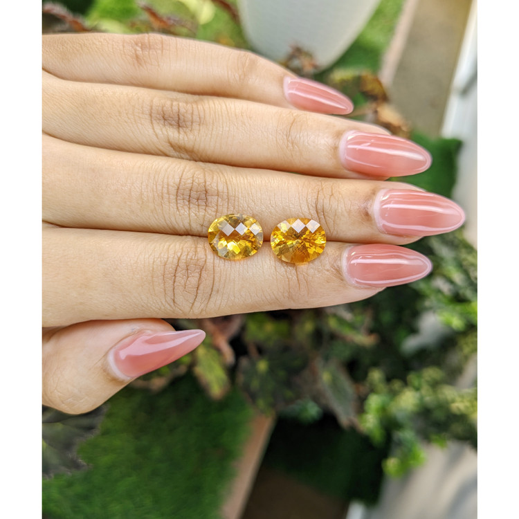 5.80 Ct.Tw. Citrine Pair from Brazil