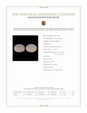 14.07 Ct.Tw.Total Carat Weight Multi Color Cabochon White Opal (Light Opal) Pair from Australia Scan Report