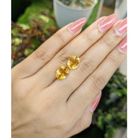 6.24&nbsp;Ct.Tw.Total Carat Weight Citrine Pair from Brazil Life Style