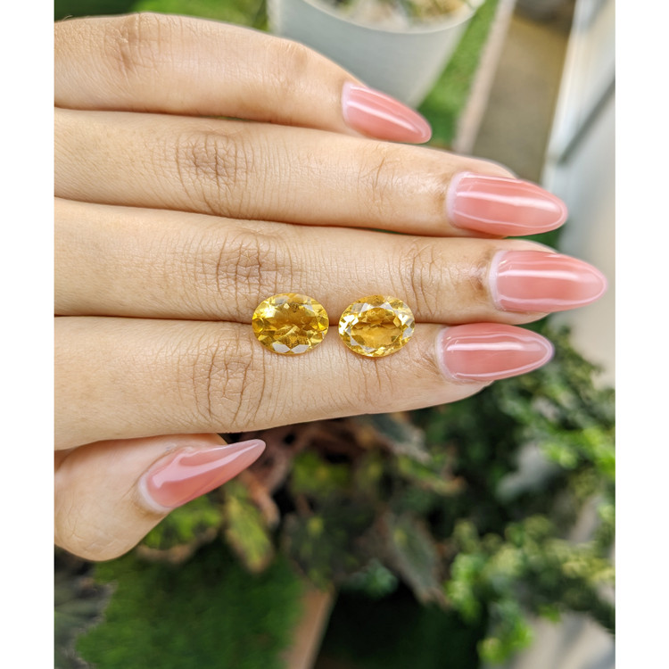 6.24 Ct.Tw. Citrine Pair from Brazil