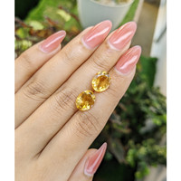 6.24 Ct.Tw.Total Carat Weight Citrine Pair from Brazil Life Style