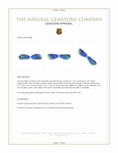 2.77 Ct.Tw.Total Carat Weight Multi Color Boulder Opal (Ironstone Opal) Pair from Australia Appraisal