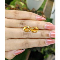 5.74 Ct.Tw.Total Carat Weight Citrine Pair from Brazil Life Style