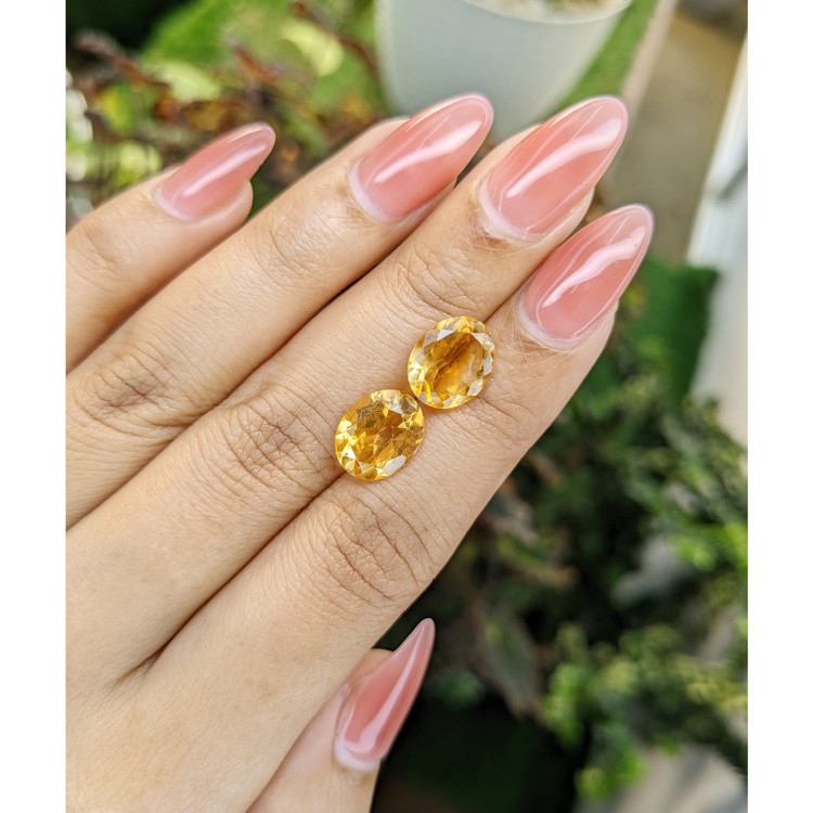 5.74 Ct.Tw. Citrine Pair from Brazil