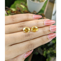 6.70&nbsp;Ct.Tw.Total Carat Weight Citrine Pair from Brazil Life Style