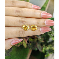 6.70&nbsp;Ct.Tw.Total Carat Weight Citrine Pair from Brazil Life Style