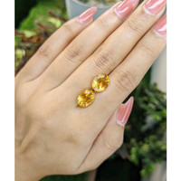 6.86&nbsp;Ct.Tw.Total Carat Weight Citrine Pair from Brazil Life Style