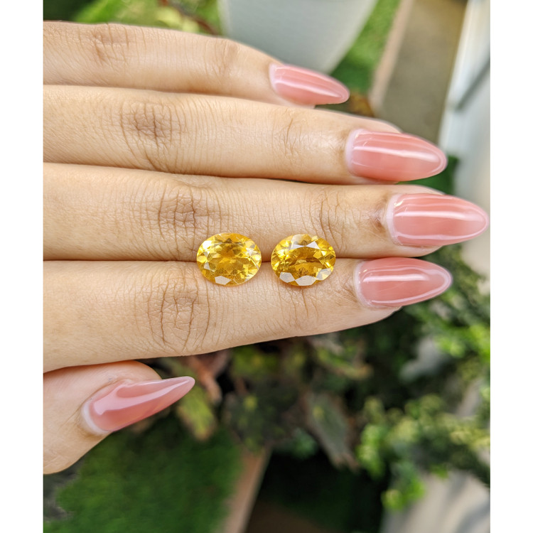 6.86 Ct.Tw. Citrine Pair from Brazil