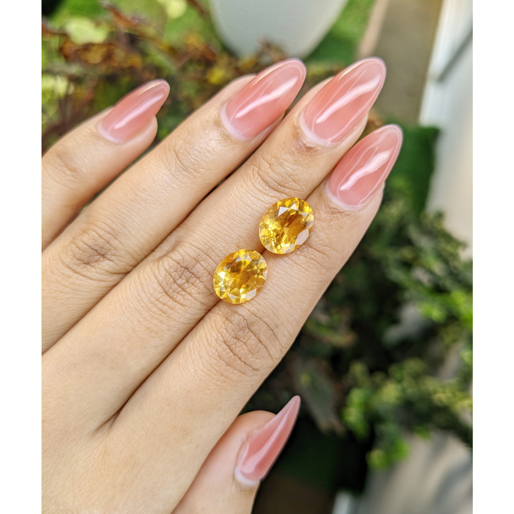 6.86 Ct.Tw. Citrine Pair from Brazil