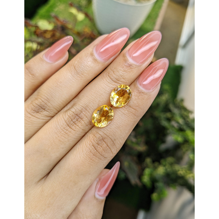 5.35 Ct.Tw. Citrine Pair from Brazil