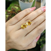 6.21 Ct.Tw.Total Carat Weight Citrine Pair from Brazil Life Style