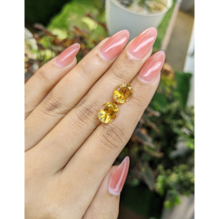 5.64 Ct.Tw. Citrine Pair from Brazil