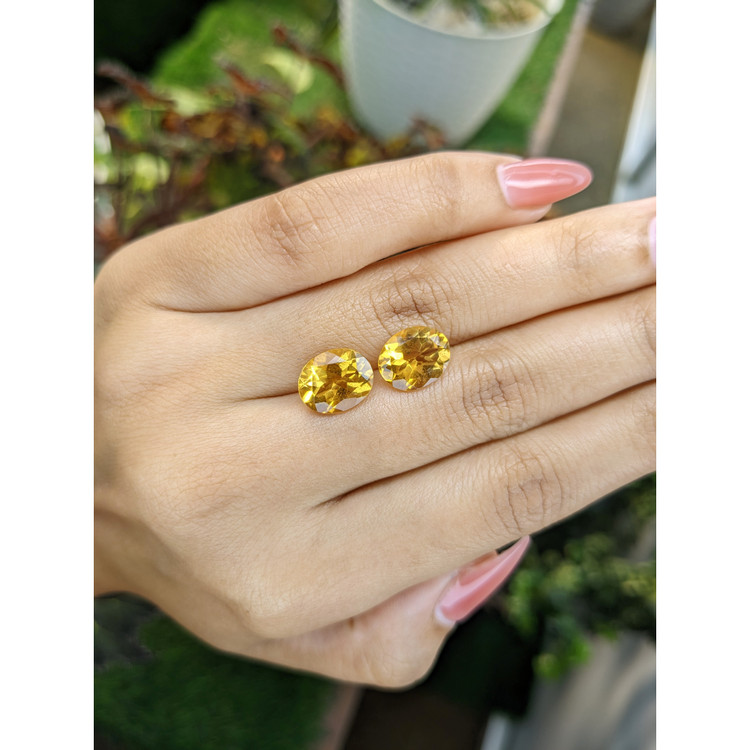 5.64 Ct.Tw. Citrine Pair from Brazil