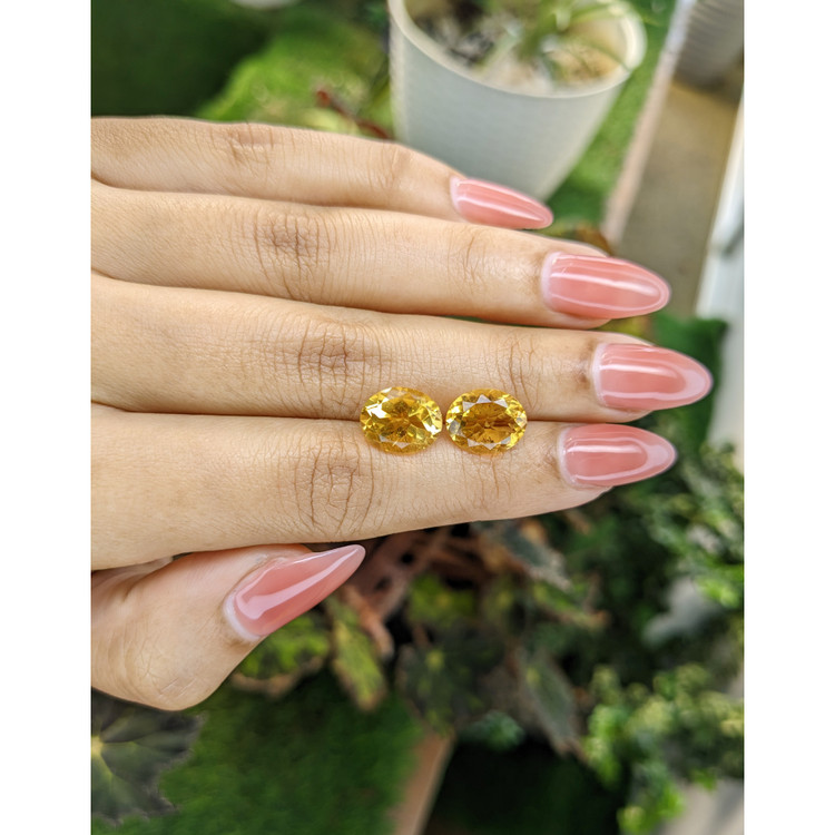 6.42 Ct.Tw. Citrine Pair from Brazil